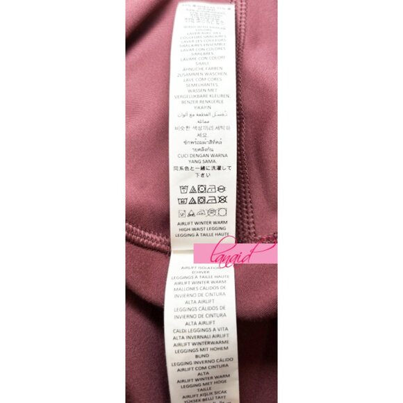 Alo Airlift Winter Warm High-Waist Leggings Burgundy Truffle Hi-Rise Brushed M - Picture 10 of 11